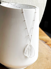 Load image into Gallery viewer, Curved Crystal Quartz Necklace