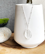 Load image into Gallery viewer, Curved Crystal Quartz Necklace