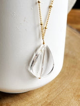 Load image into Gallery viewer, Curved Crystal Quartz Necklace