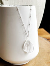 Load image into Gallery viewer, Curved Crystal Quartz Necklace