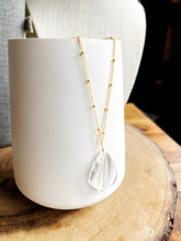 Load image into Gallery viewer, Curved Crystal Quartz Necklace