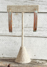 Load image into Gallery viewer, Verdigris Rectangle Earrings