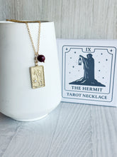 Load image into Gallery viewer, The Hermit Tarot Card Necklace