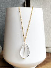 Load image into Gallery viewer, Curved Crystal Quartz Necklace
