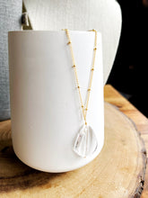 Load image into Gallery viewer, Curved Crystal Quartz Necklace