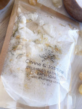 Load image into Gallery viewer, Citrine & Jasmine Crumbled Bath Bomb Bath Soak