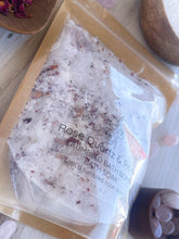 Load image into Gallery viewer, Rose & Rose Quartz Crumbled Bath Bomb Bath Soak