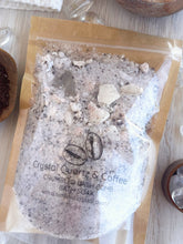 Load image into Gallery viewer, Crystal Quartz & Coffee Crumbled Bath Bomb Bath Soak
