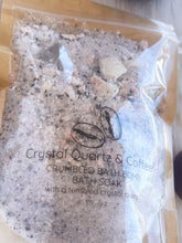 Load image into Gallery viewer, Crystal Quartz & Coffee Crumbled Bath Bomb Bath Soak