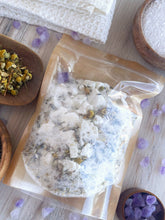 Load image into Gallery viewer, Amethyst & Chamomile with Melatonin Crumbled Bath Bomb Bath Soak