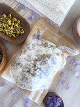 Load image into Gallery viewer, Amethyst & Chamomile with Melatonin Crumbled Bath Bomb Bath Soak