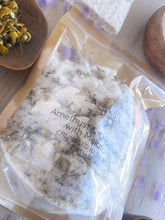 Load image into Gallery viewer, Amethyst & Chamomile with Melatonin Crumbled Bath Bomb Bath Soak