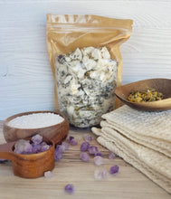 Load image into Gallery viewer, Amethyst & Chamomile with Melatonin Crumbled Bath Bomb Bath Soak
