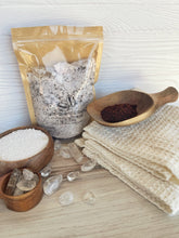 Load image into Gallery viewer, Crystal Quartz & Coffee Crumbled Bath Bomb Bath Soak
