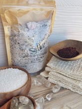 Load image into Gallery viewer, Crystal Quartz & Coffee Crumbled Bath Bomb Bath Soak