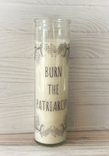 Load image into Gallery viewer, Burn the Patriarchy Prayer Candle