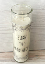 Load image into Gallery viewer, Burn the Patriarchy Prayer Candle