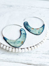 Load image into Gallery viewer, Reversible Rust and Blue Patina Earrings