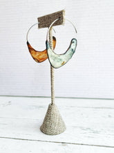 Load image into Gallery viewer, Reversible Rust and Blue Patina Earrings