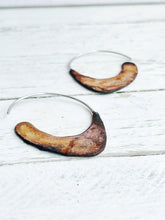 Load image into Gallery viewer, Reversible Rust and Blue Patina Earrings