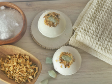 Load image into Gallery viewer, Aquamarine & Sophora Bath Bomb