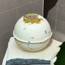 Load image into Gallery viewer, Amethyst & Chamomile Sleepytime Bath Bomb with Melatonin