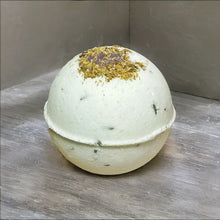 Load image into Gallery viewer, Amethyst & Chamomile Sleepytime Bath Bomb with Melatonin