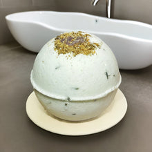 Load image into Gallery viewer, Amethyst & Chamomile Sleepytime Bath Bomb with Melatonin