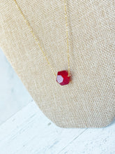 Load image into Gallery viewer, Red Dyed Quartz Nugget Necklace