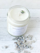 Load image into Gallery viewer, October Birthstone Organic Soy Wax Candle with Natural Opal