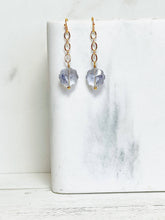 Load image into Gallery viewer, Lilac Glass Flower Earrings
