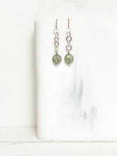 Load image into Gallery viewer, Labradorite Chain Drop Earrings
