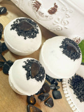 Load image into Gallery viewer, Obsidian & Black Lava Salt Bath Bomb