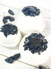 Load image into Gallery viewer, Obsidian & Black Lava Salt Bath Bomb