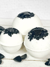 Load image into Gallery viewer, Obsidian & Black Lava Salt Bath Bomb