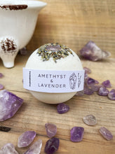 Load image into Gallery viewer, Amethyst & Lavender Bath Bomb