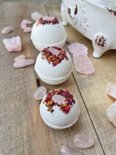 Load image into Gallery viewer, Rose Quartz & Rose Bath Bombs