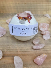 Load image into Gallery viewer, Rose Quartz & Rose Bath Bombs