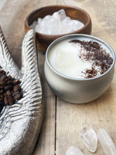 Load image into Gallery viewer, Crystal Quartz & Coffee Candle and Stash Jar