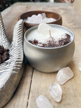 Load image into Gallery viewer, Crystal Quartz & Coffee Candle and Stash Jar