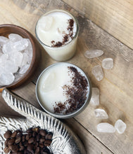 Load image into Gallery viewer, Crystal Quartz & Coffee Candle and Stash Jar