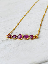 Load image into Gallery viewer, Rhodolite Gemstone Necklace