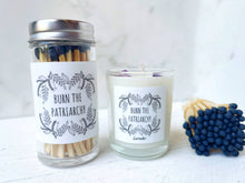 Load image into Gallery viewer, Burn the Patriarchy Amethyst Votive Candle