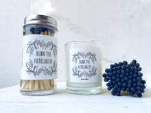 Load image into Gallery viewer, Burn the Patriarchy Amethyst Votive Candle