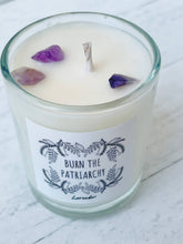 Load image into Gallery viewer, Burn the Patriarchy Amethyst Votive Candle