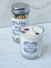 Load image into Gallery viewer, Burn the Patriarchy Amethyst Votive Candle