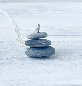 A Piece of NH - Naturally Tumbled Beach Rock Necklace