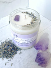 Load image into Gallery viewer, Amethyst & Lavender Organic Soy Wax Candle