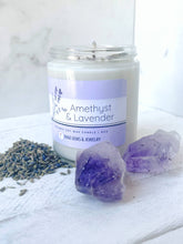 Load image into Gallery viewer, Amethyst & Lavender Organic Soy Wax Candle