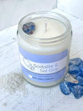 Load image into Gallery viewer, Sodalite & Sel Gris Organic Soy Wax Candle